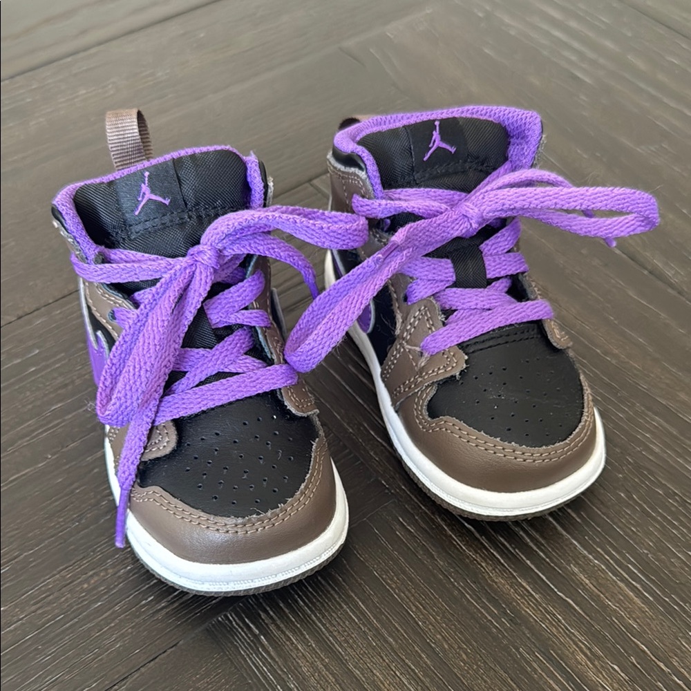 Nike Kids Sneakers Purple Black Brown